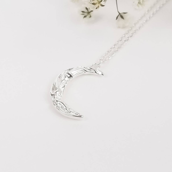 Moon Necklace | Sterling Silver - Picture 3 of 3